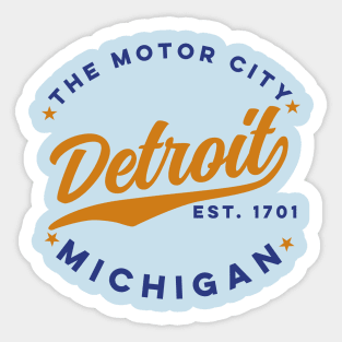 The Motor City Detroit Sticker